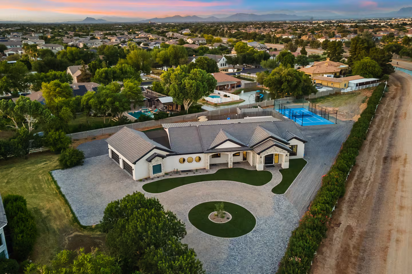Gilbert Grand Private, aerial drone view